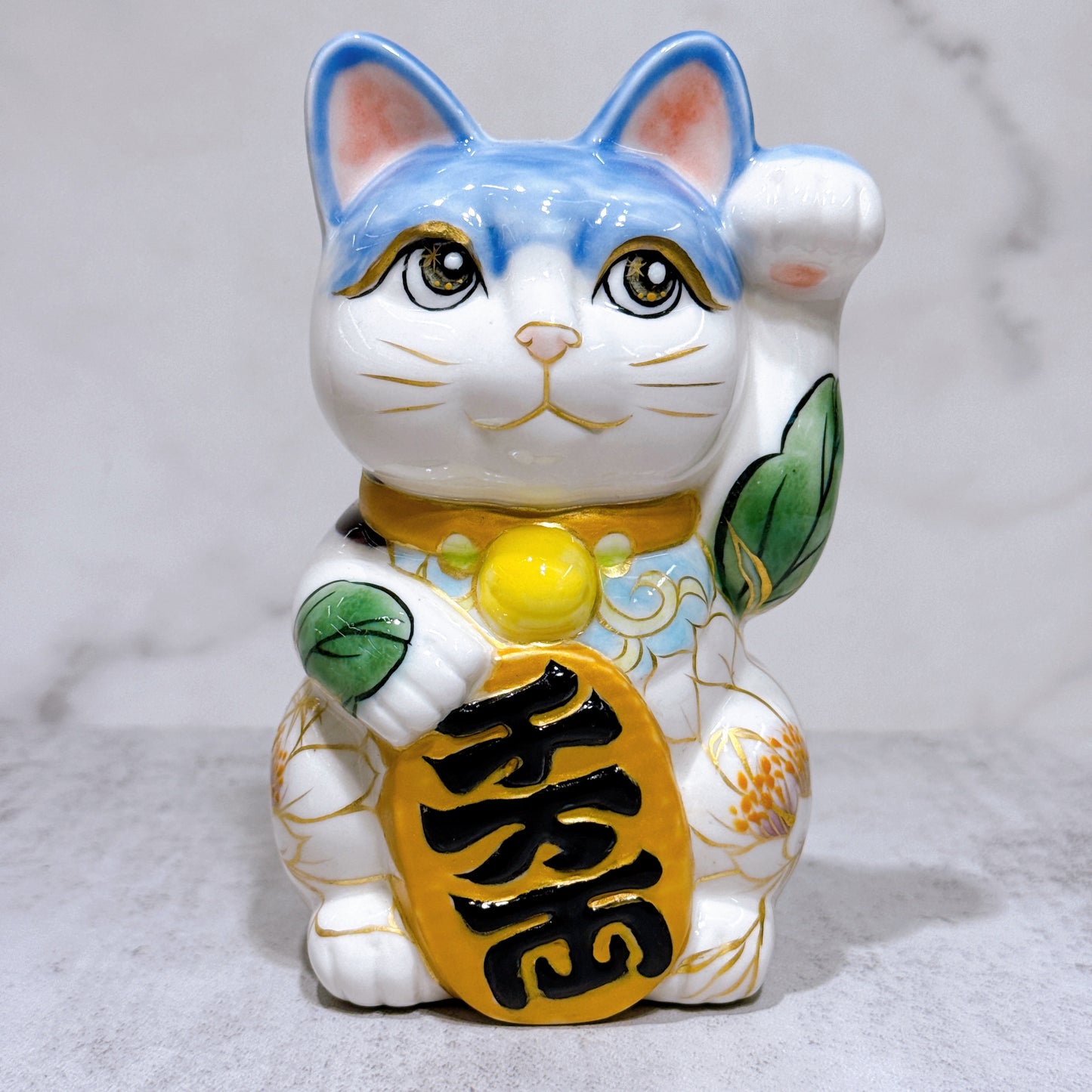 日本清水燒招財貓 色繪 宮島之猫