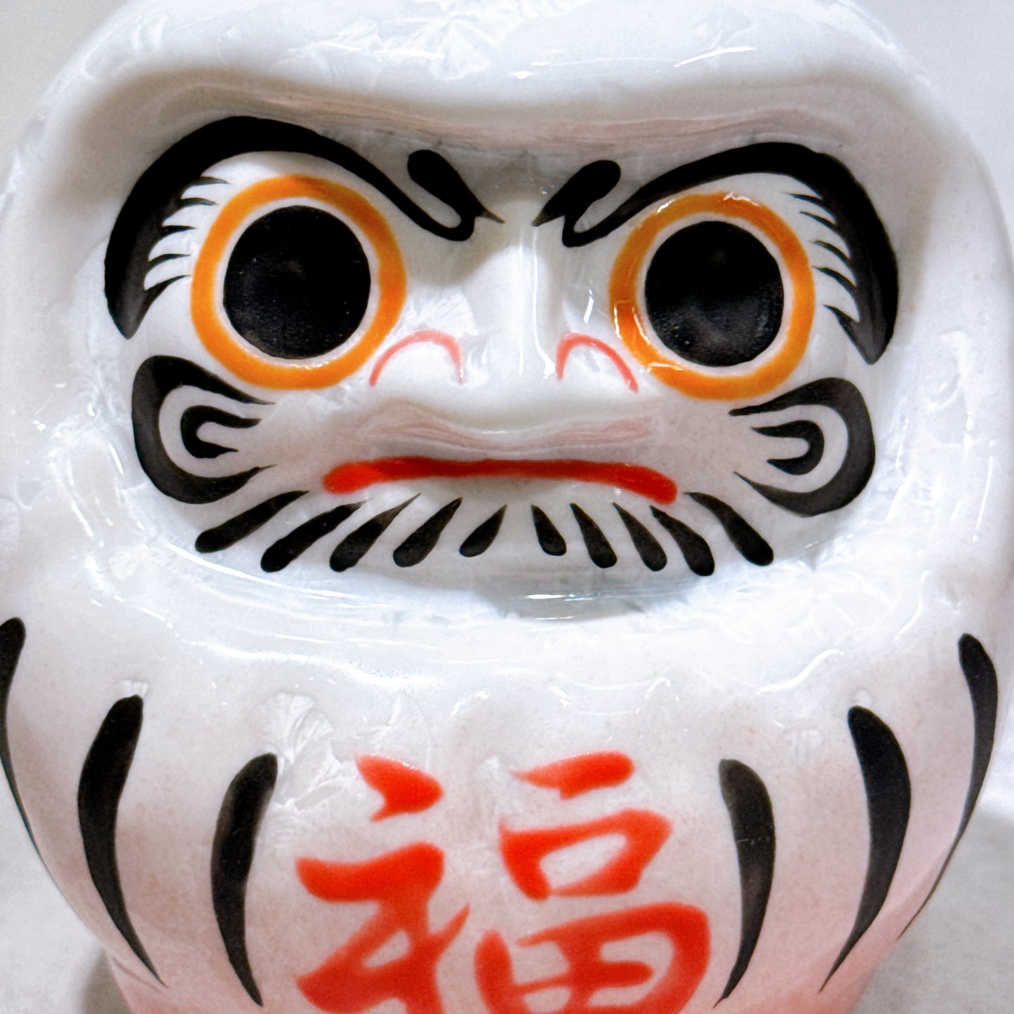 日本清水燒達摩 花結晶 桃白 樣 小號