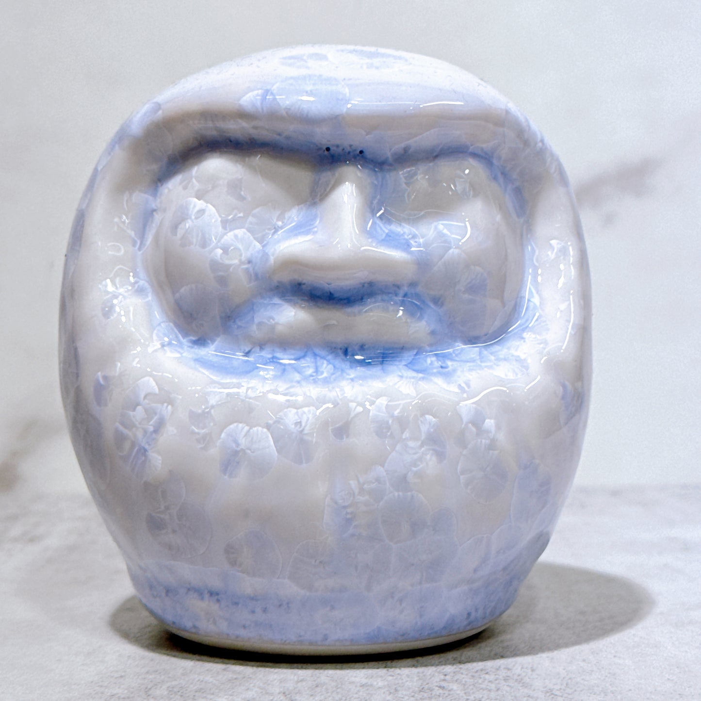 日本清水燒達摩 花結晶 藤 無地 小號