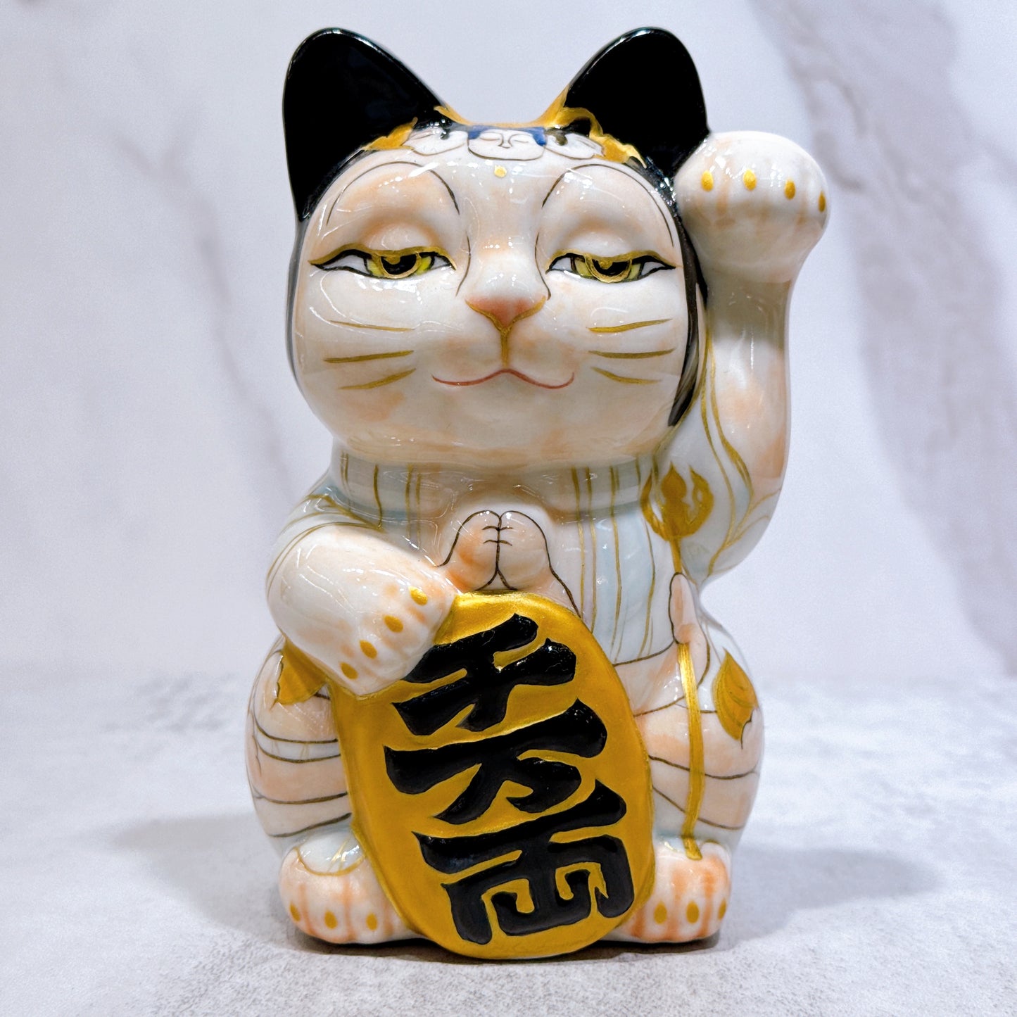 日本清水燒招財貓 仫繪 千手觀音
