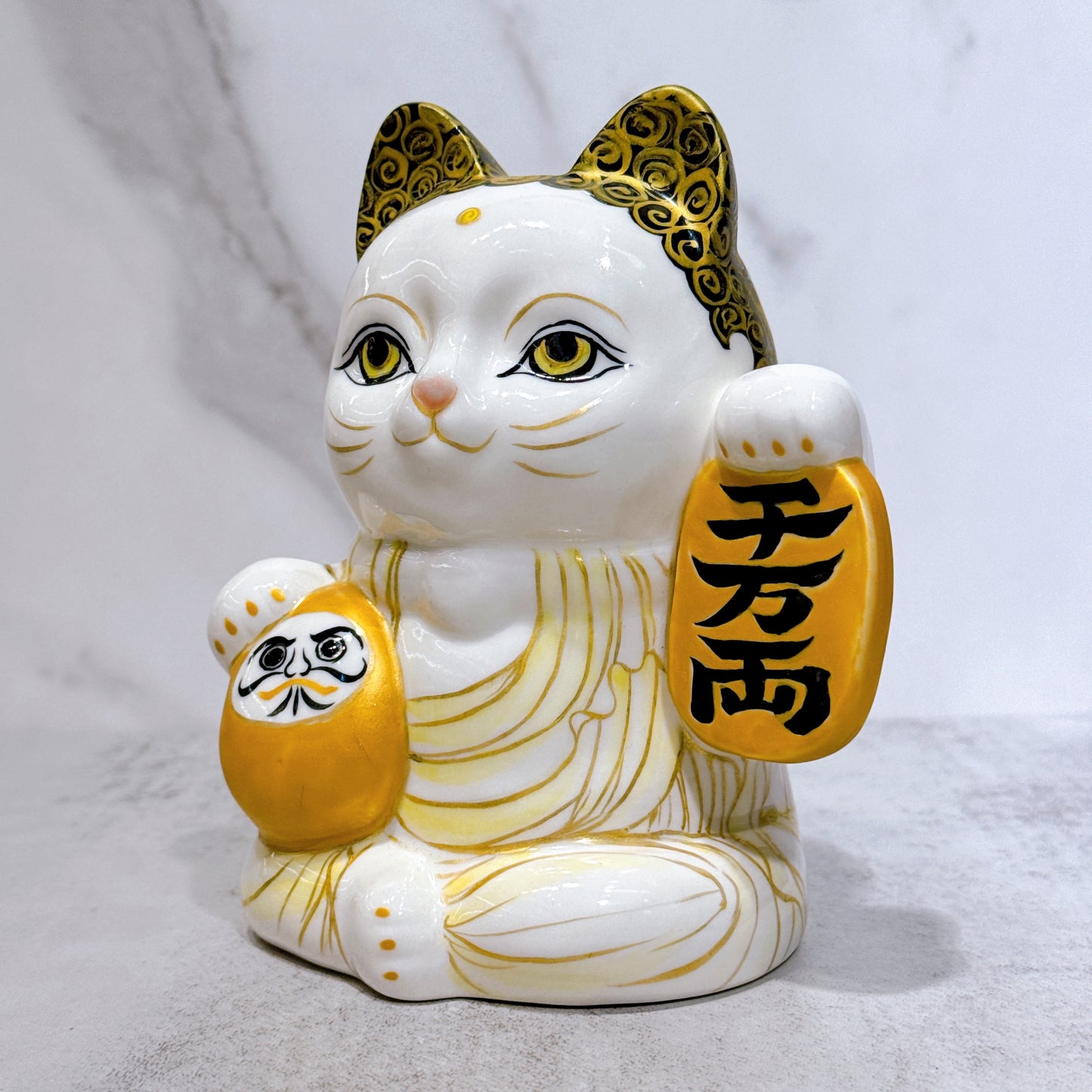 日本清水燒招財貓 達摩 仫繪 佛陀
