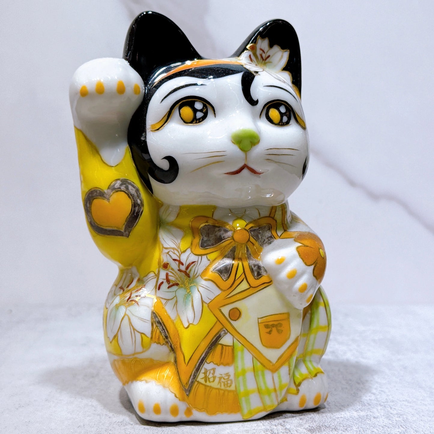日本清水燒招財貓 色繪 歌舞偶像