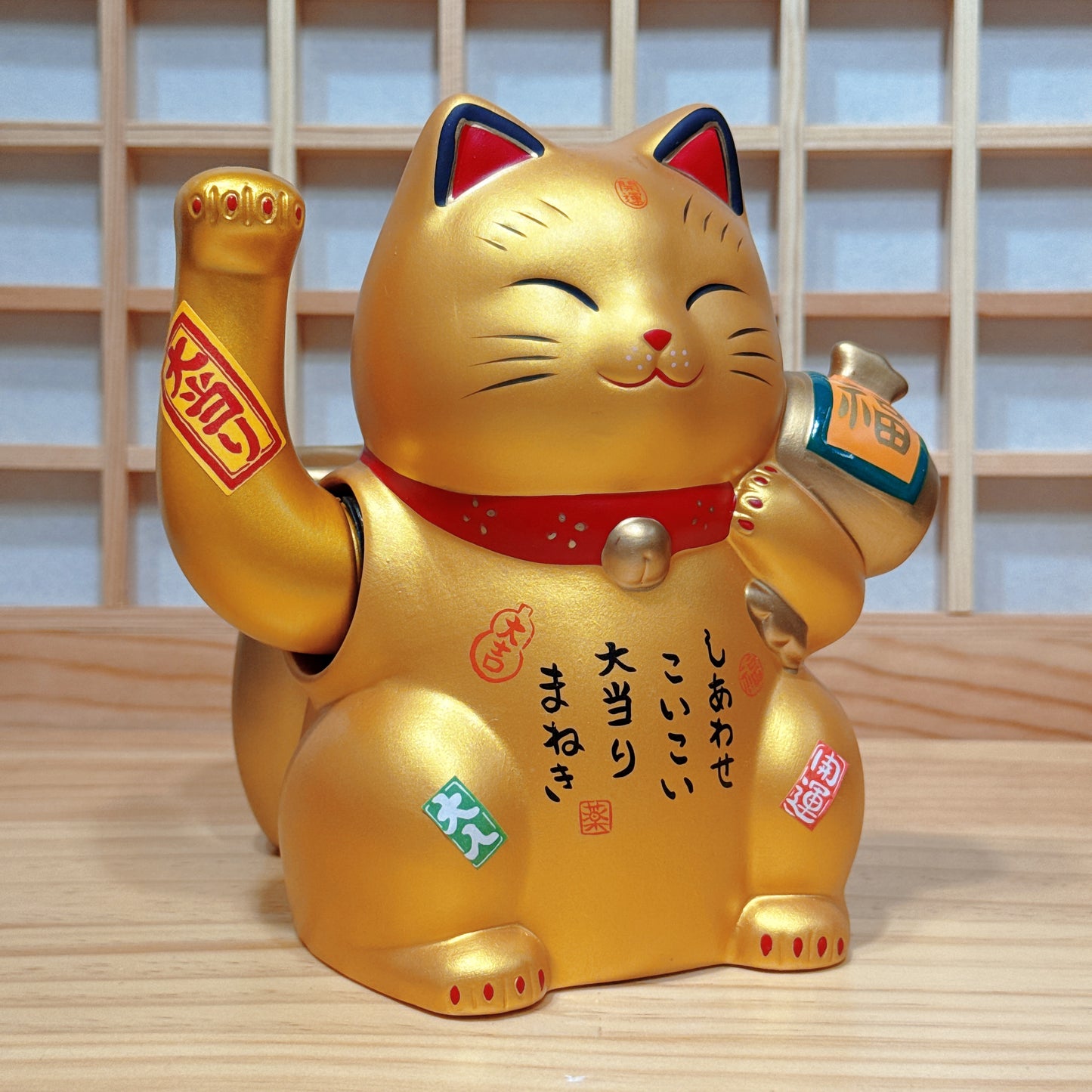日本錦彩大當家電動招財貓 金