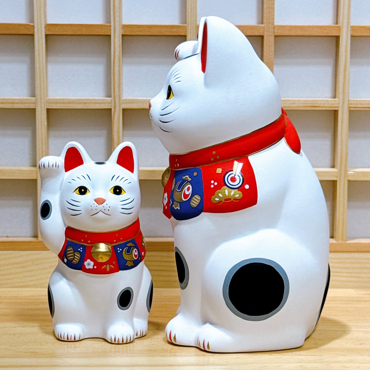 日本藥師福運招財貓 白