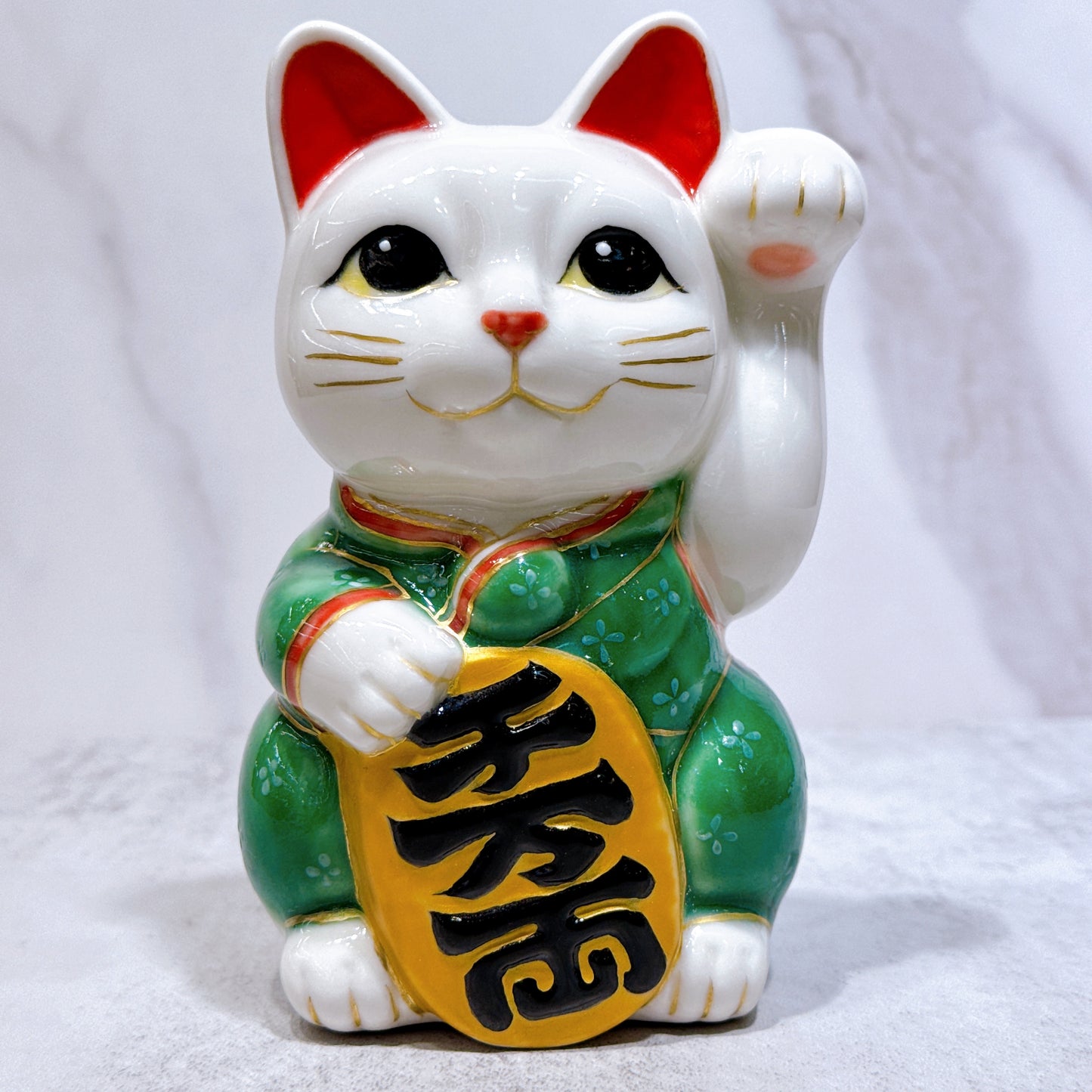 日本清水烧招财猫 仫绘 丰盛祈愿