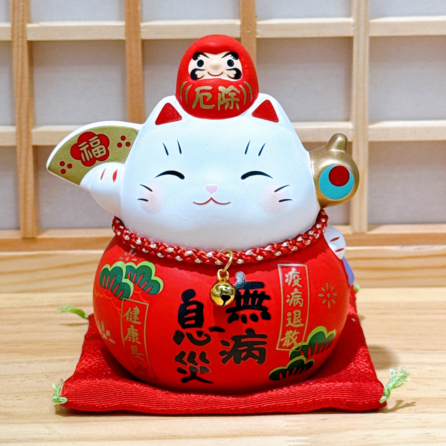 日本彩耀必勝達摩招財貓 中號