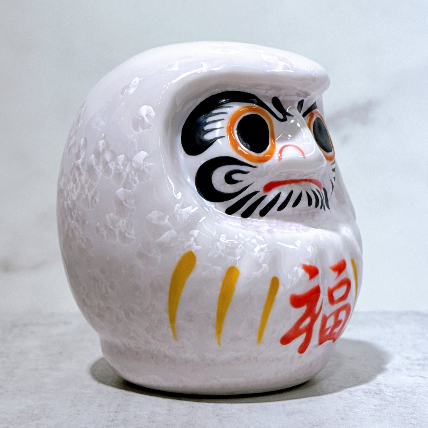 日本清水燒達摩 花結晶 桃 樣 小號
