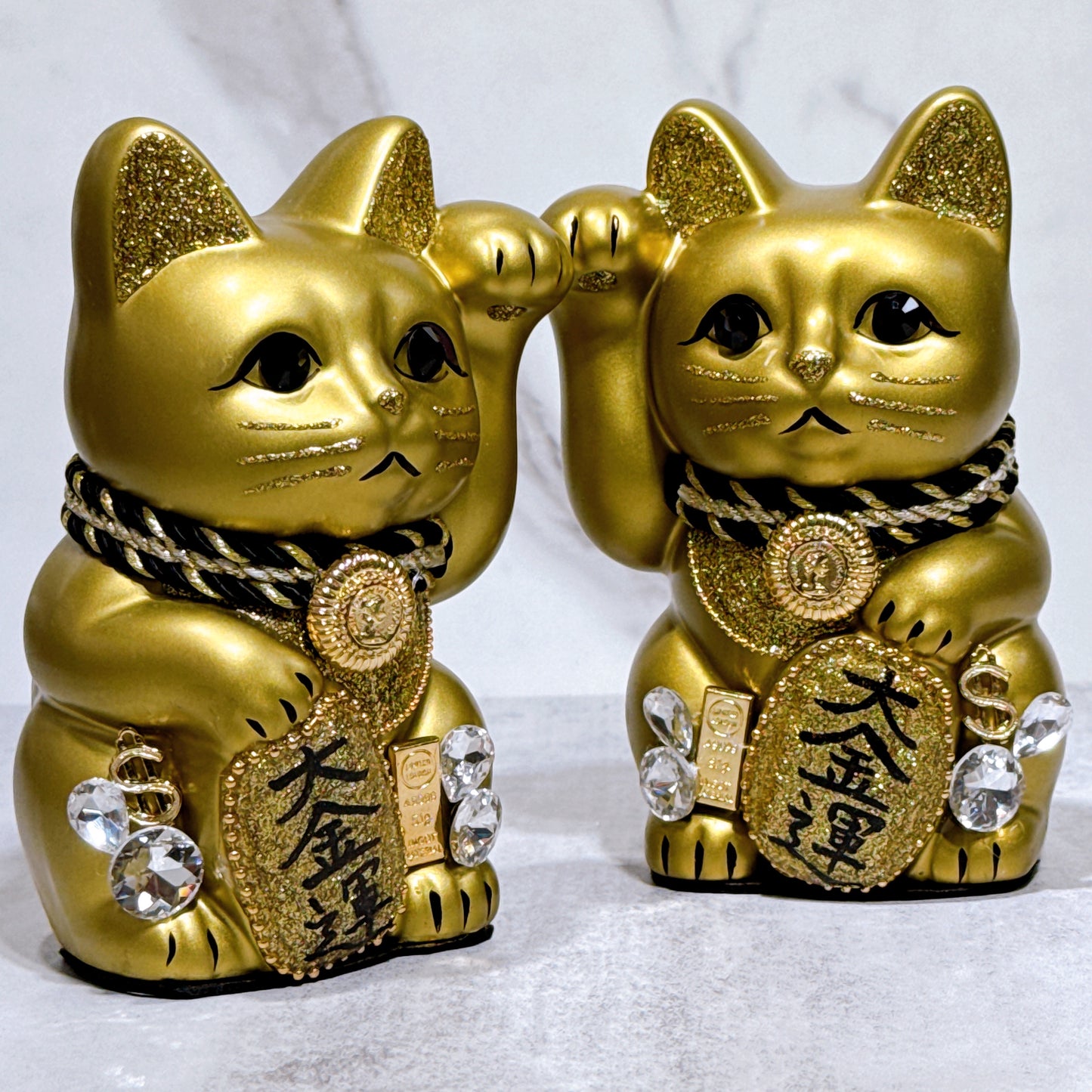 日本花見招財貓 大金運 5號 金