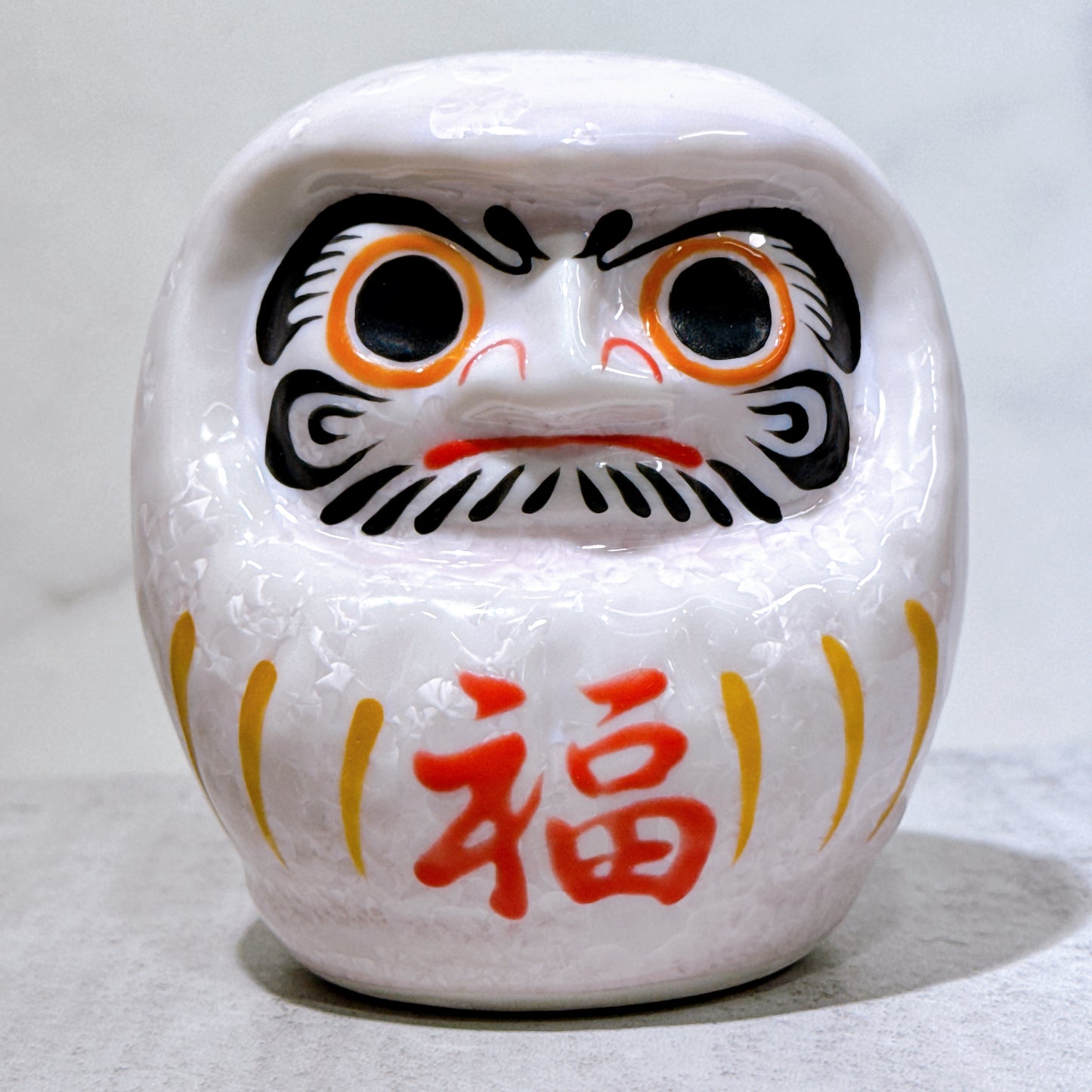 日本清水燒達摩 花結晶 桃 樣 小號