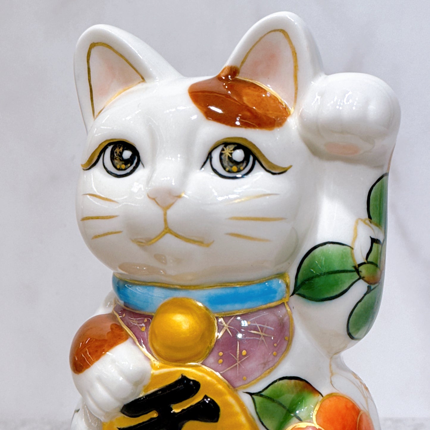 日本清水燒招財貓 色繪 白川鄉之貓