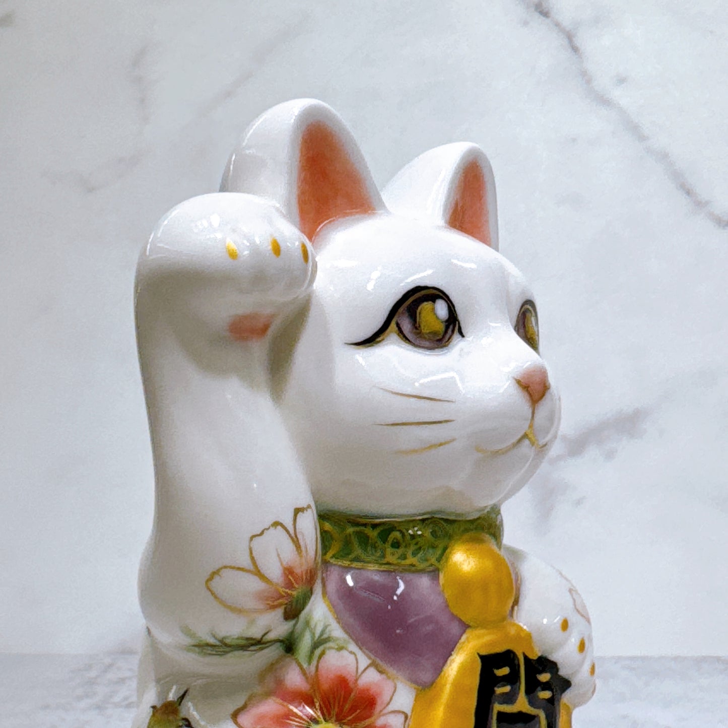 日本清水燒招財貓 色繪 天使祝福