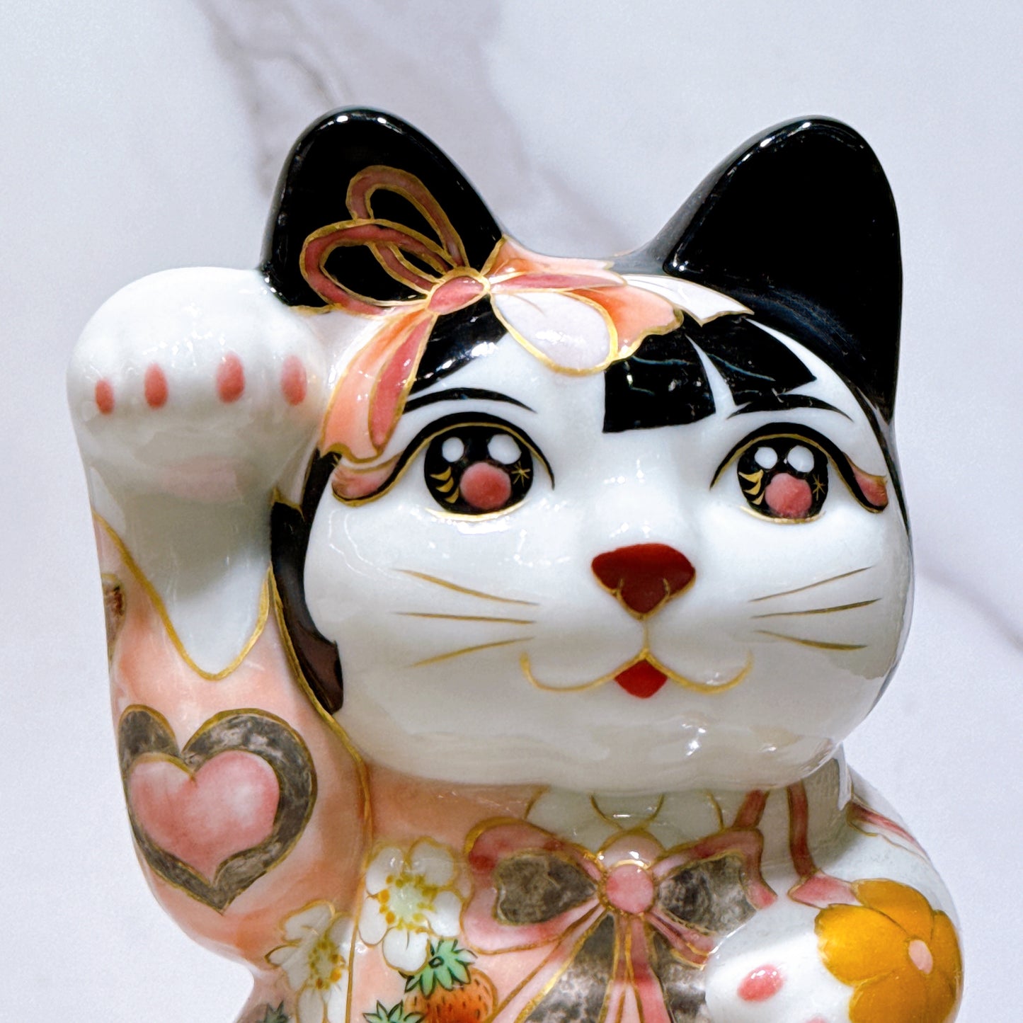 日本清水燒招財貓 色繪 偶像甜心