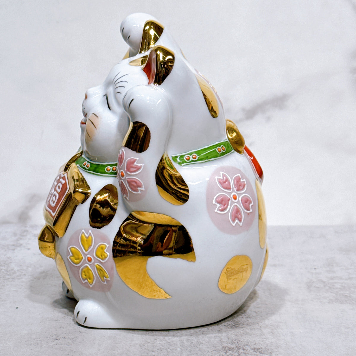 日本九谷燒招財貓 金盛 4.5號