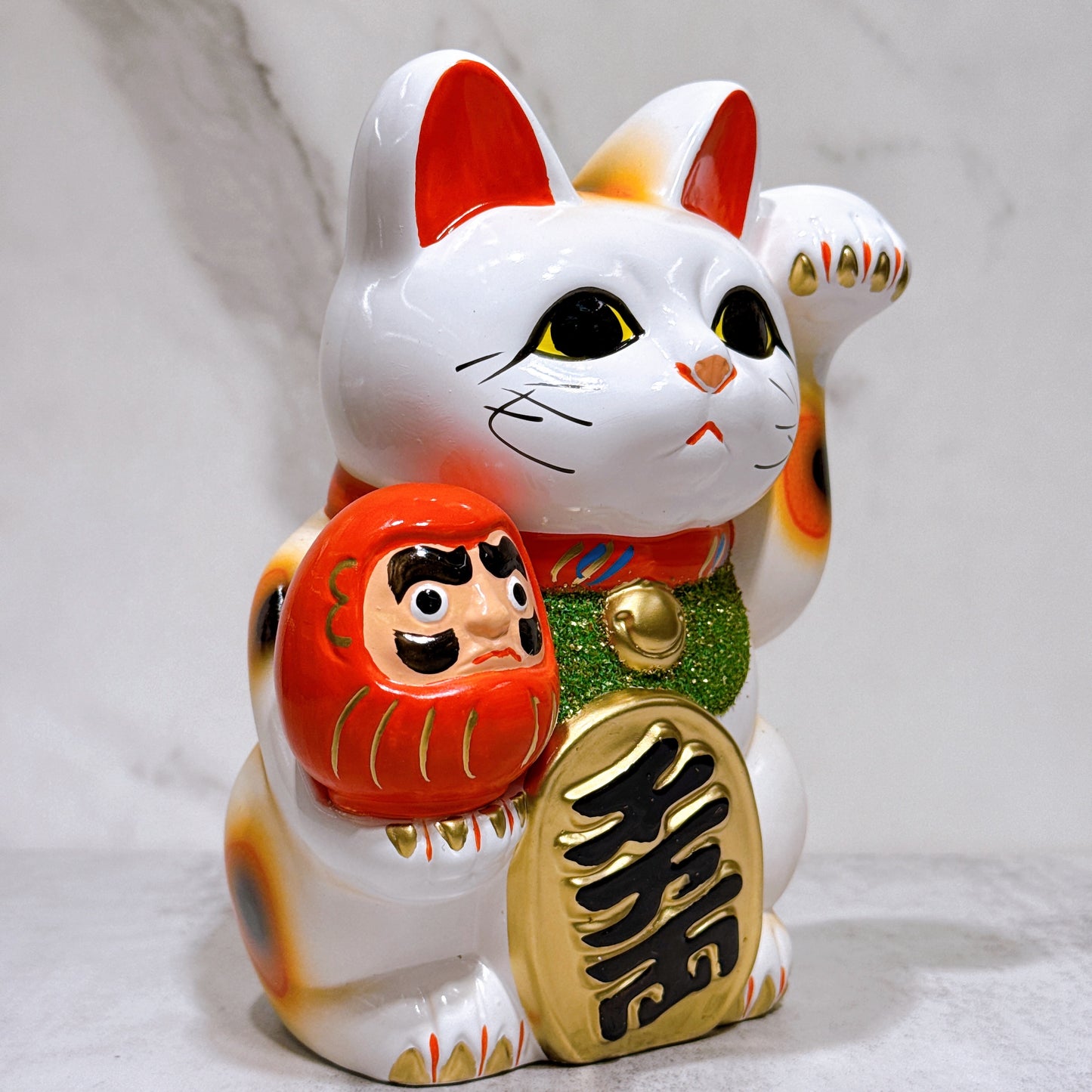 日本常滑小判招財貓 達摩 6號