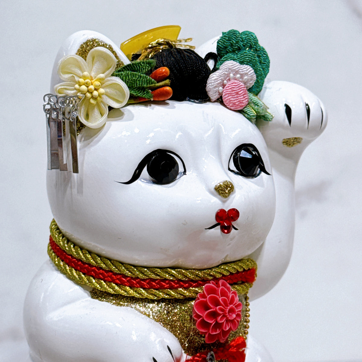 日本花見招財貓 金葉錦貴 5號 左