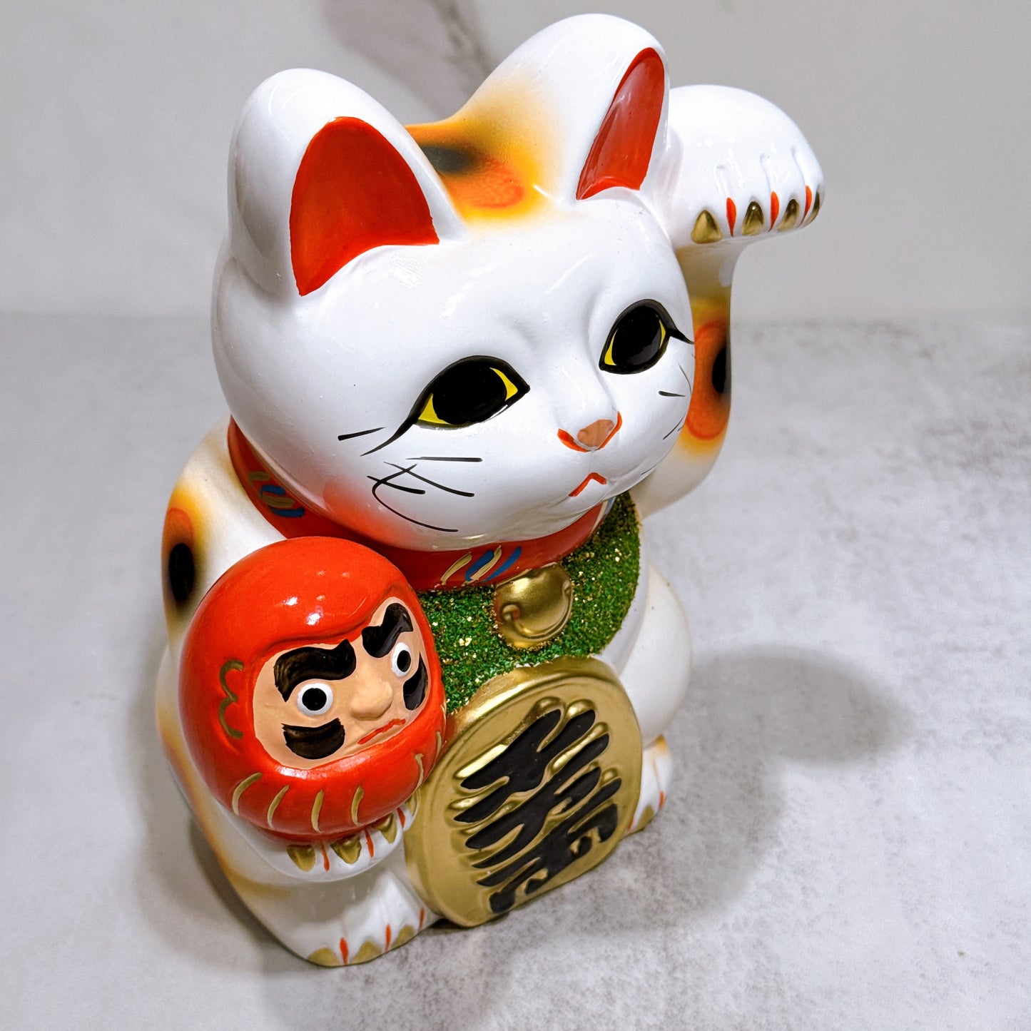 日本常滑小判招財貓 達摩 6號