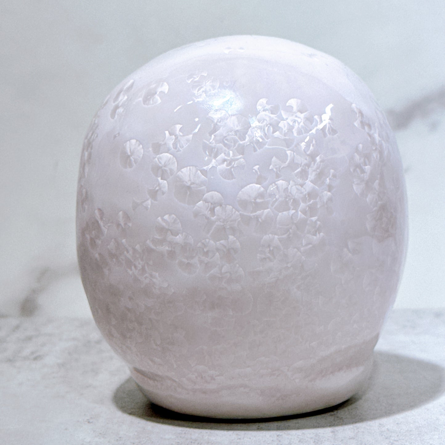 日本清水燒達摩 花結晶 桃 無樣 小號