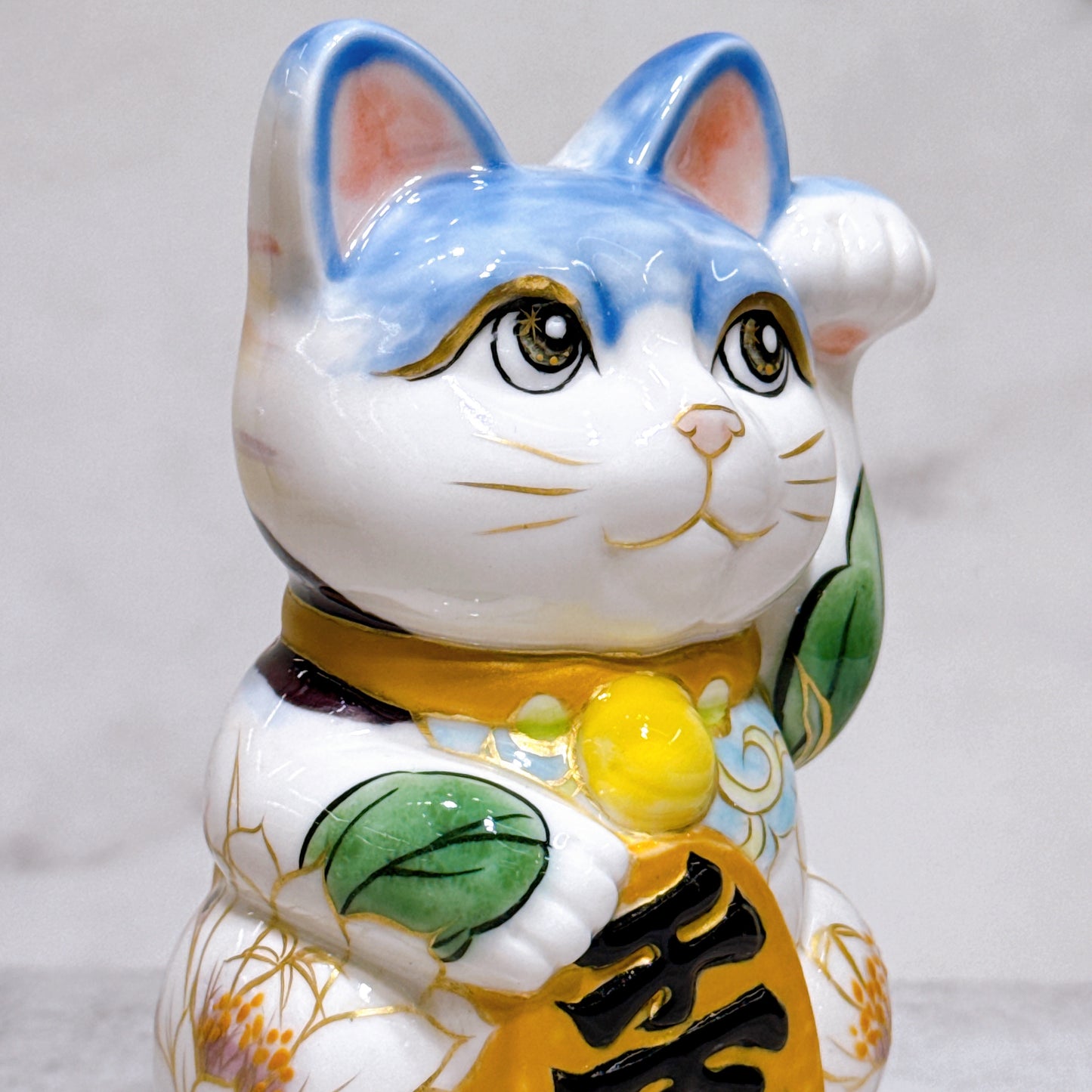 日本清水燒招財貓 色繪 宮島之猫