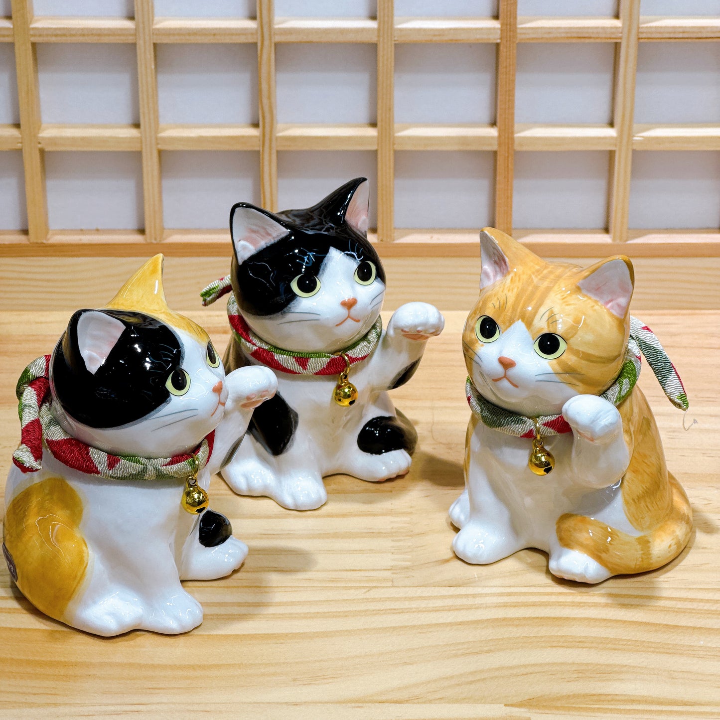 日本招福藥師招財貓 家貓 三色