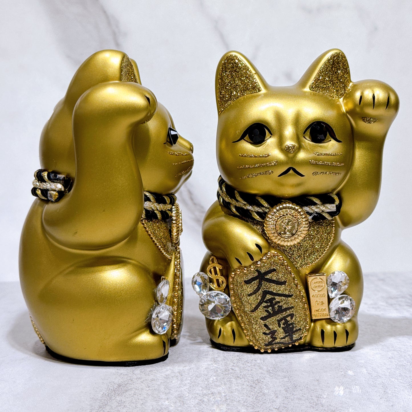日本花見招財貓 大金運 5號 金
