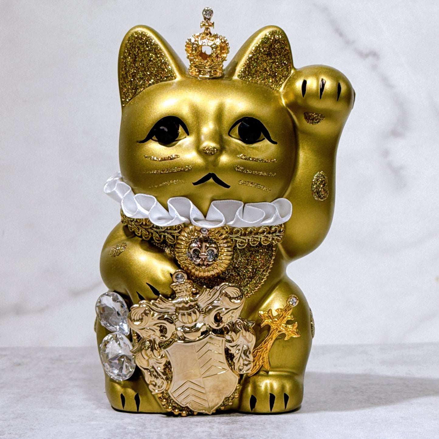 日本花見招財貓 金冠皇爵 5號 金