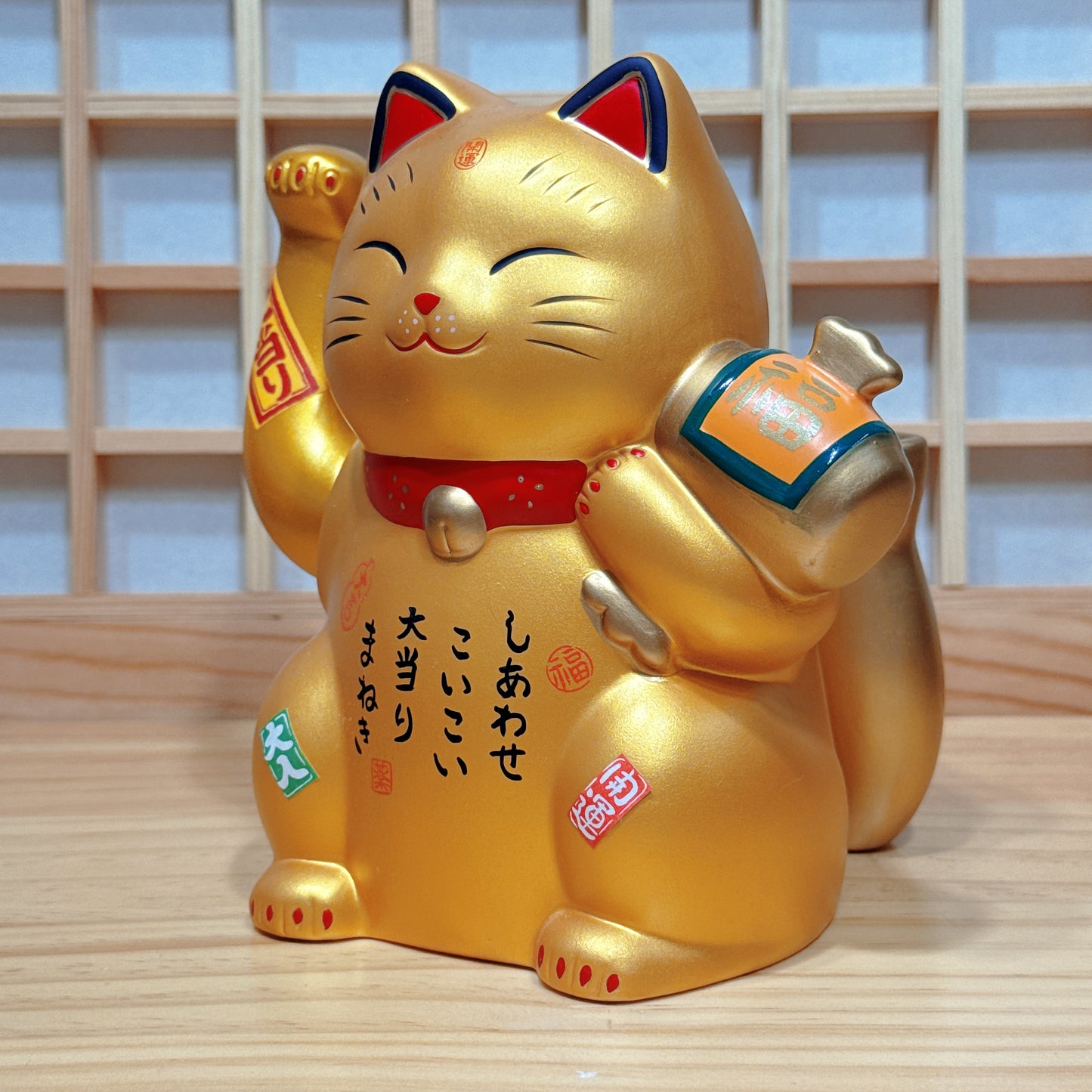 日本錦彩大當家電動招財貓 金