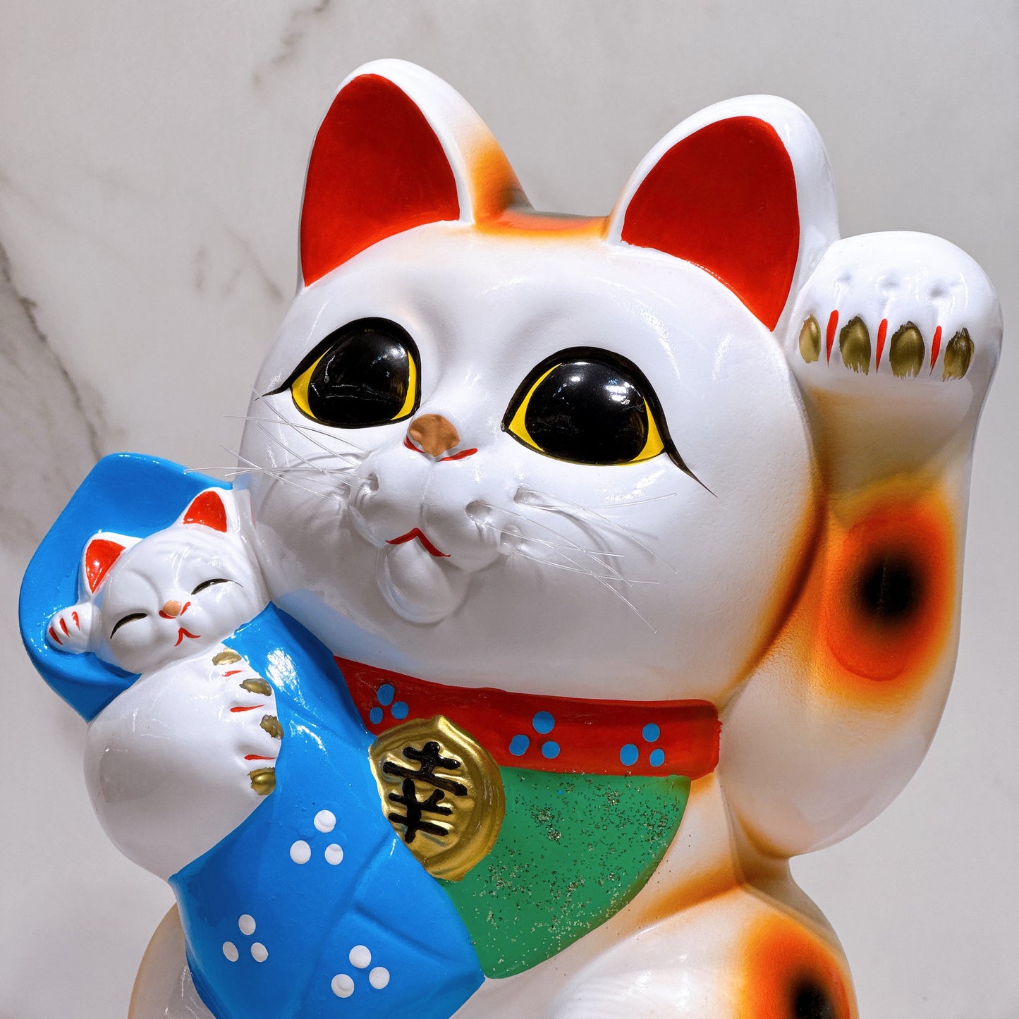 日本常滑幸福招財貓 8號 藍