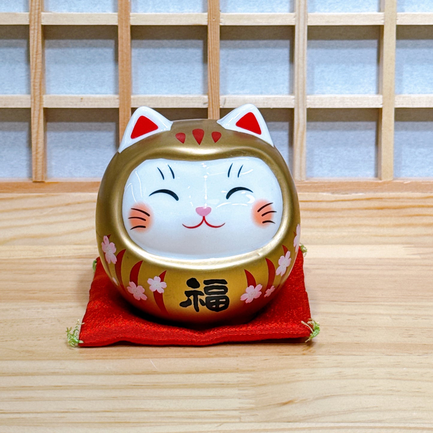 日本彩繪開運貓達摩 中號