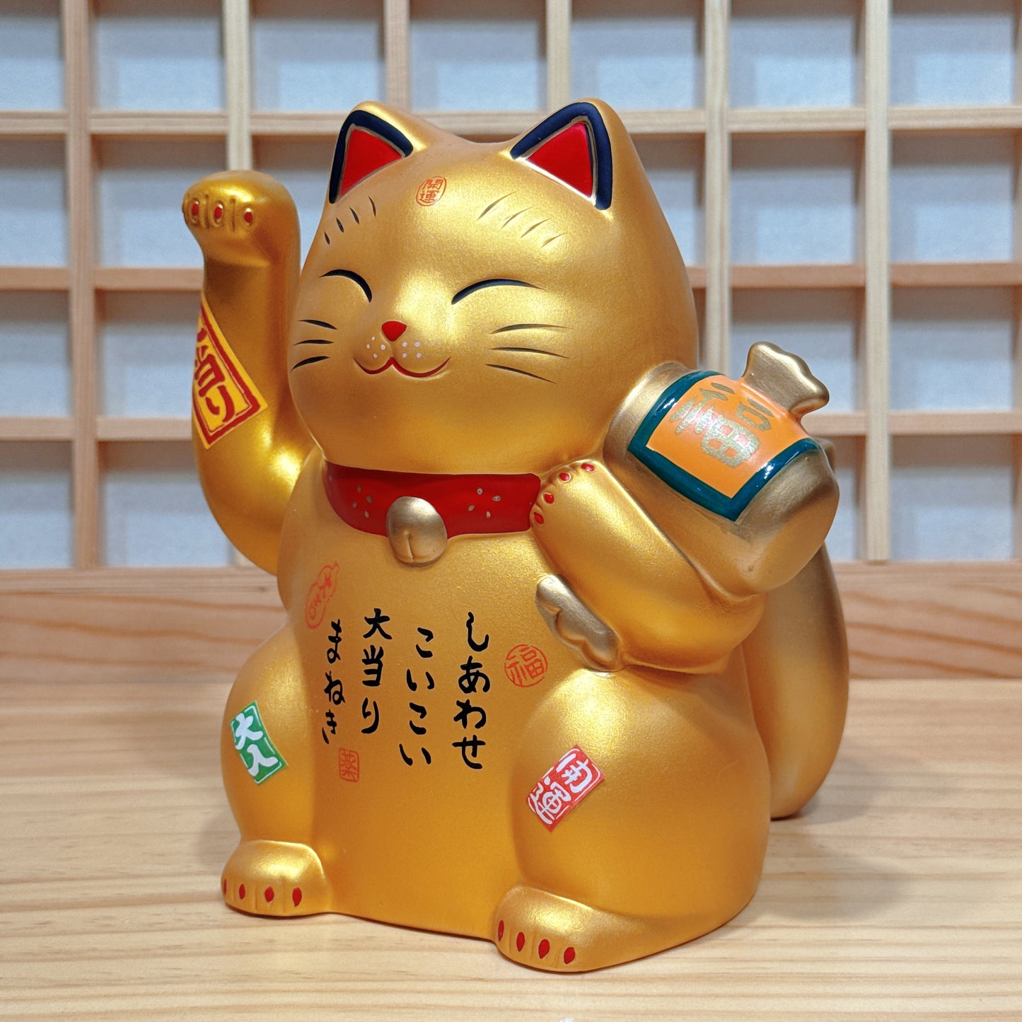 日本錦彩大當家電動招財貓 金