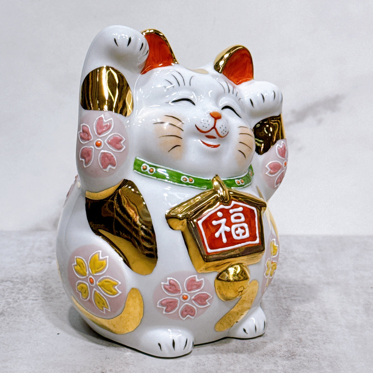 日本九谷燒招財貓 金盛 4.5號