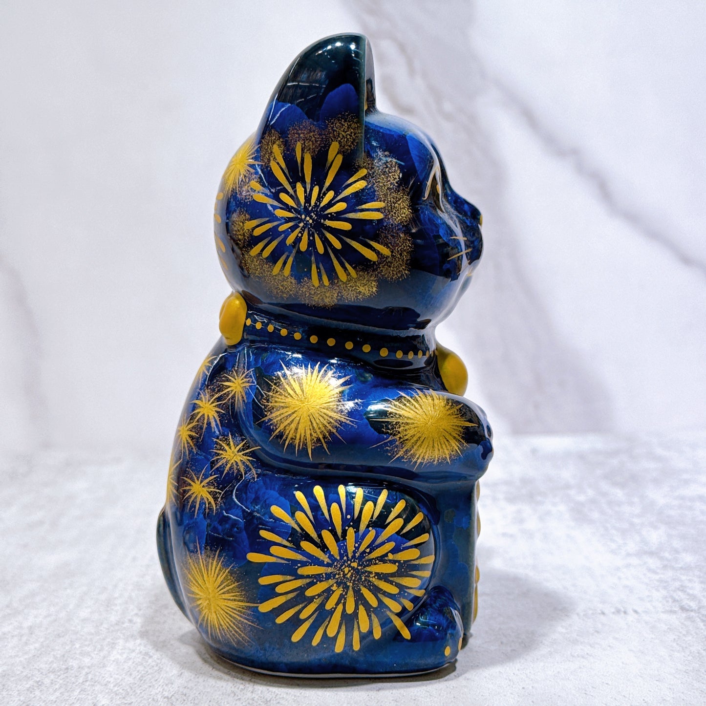 日本清水烧招财猫 青墨 花火 千万两