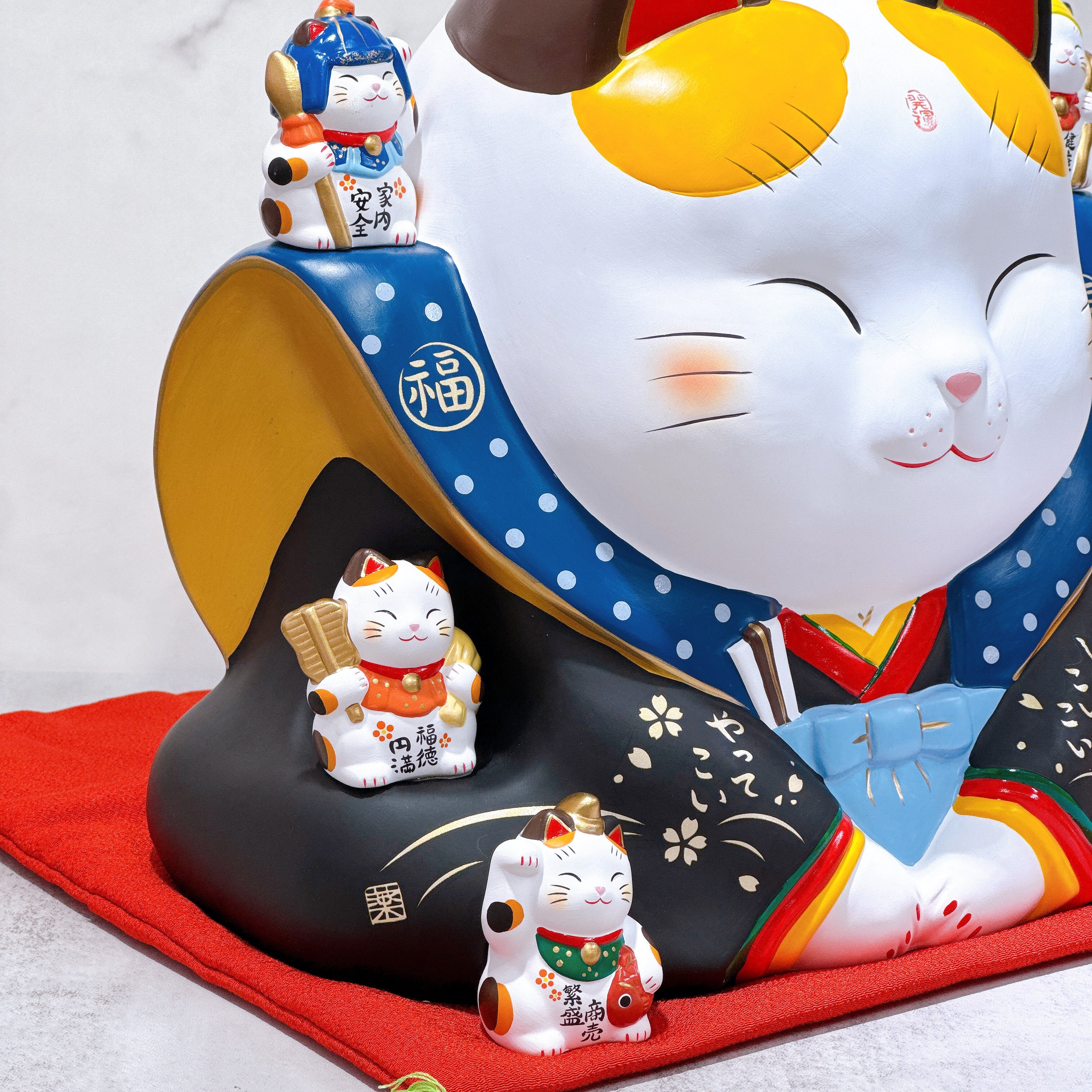 日本七福神福助招财猫10号– Ourlittlezoneluckycat |日本.招財貓.達摩