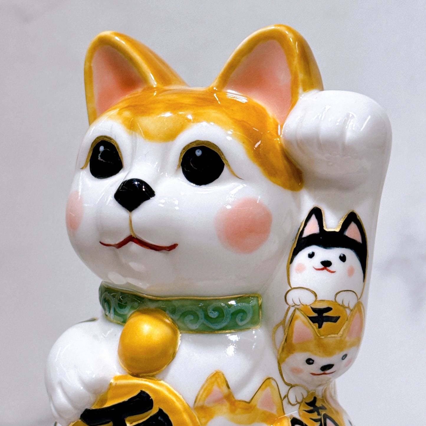 日本清水燒招財貓 仫繪 柴犬之樂