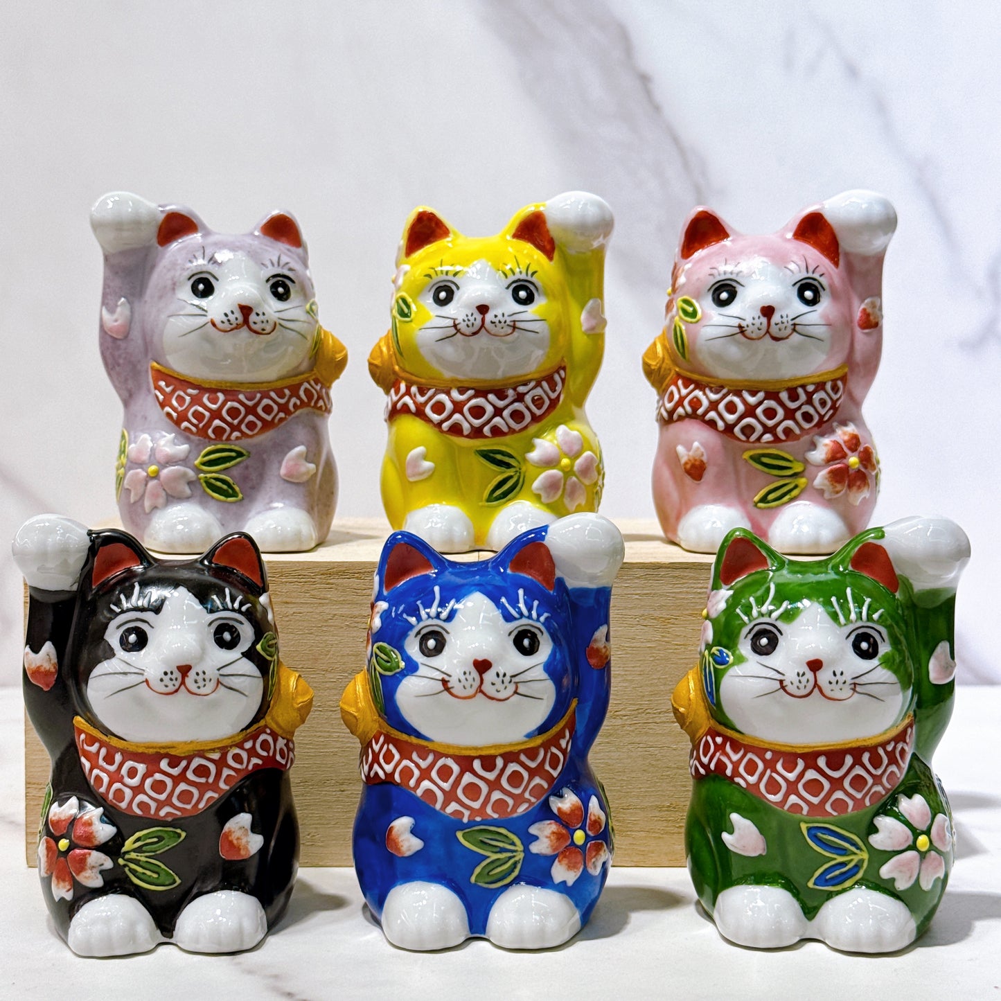 日本九谷烧招财猫华盛系列2.5号