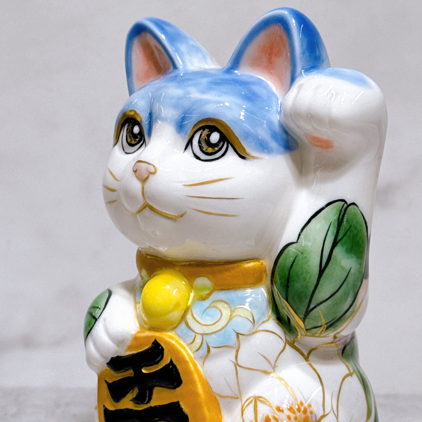 日本清水燒招財貓 色繪 宮島之猫