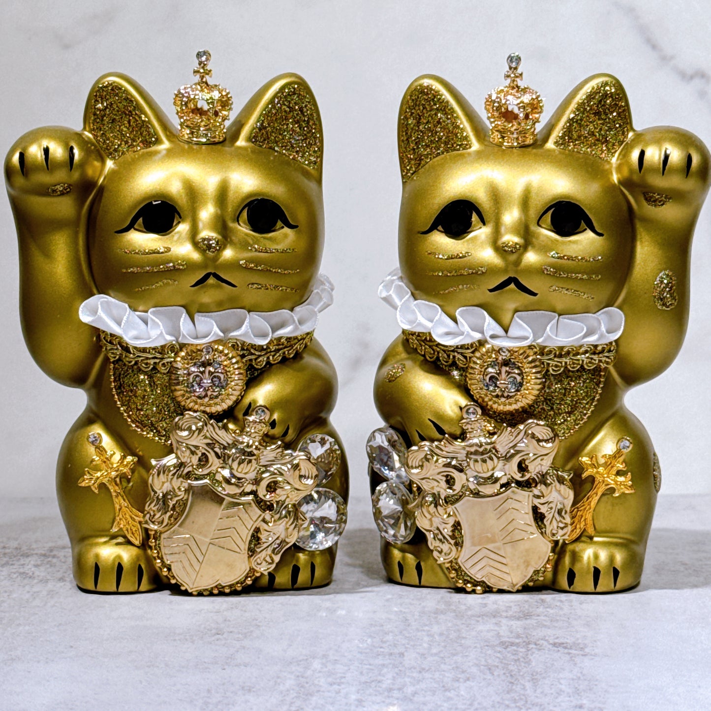 日本花見招財貓 金冠皇爵 5號 金