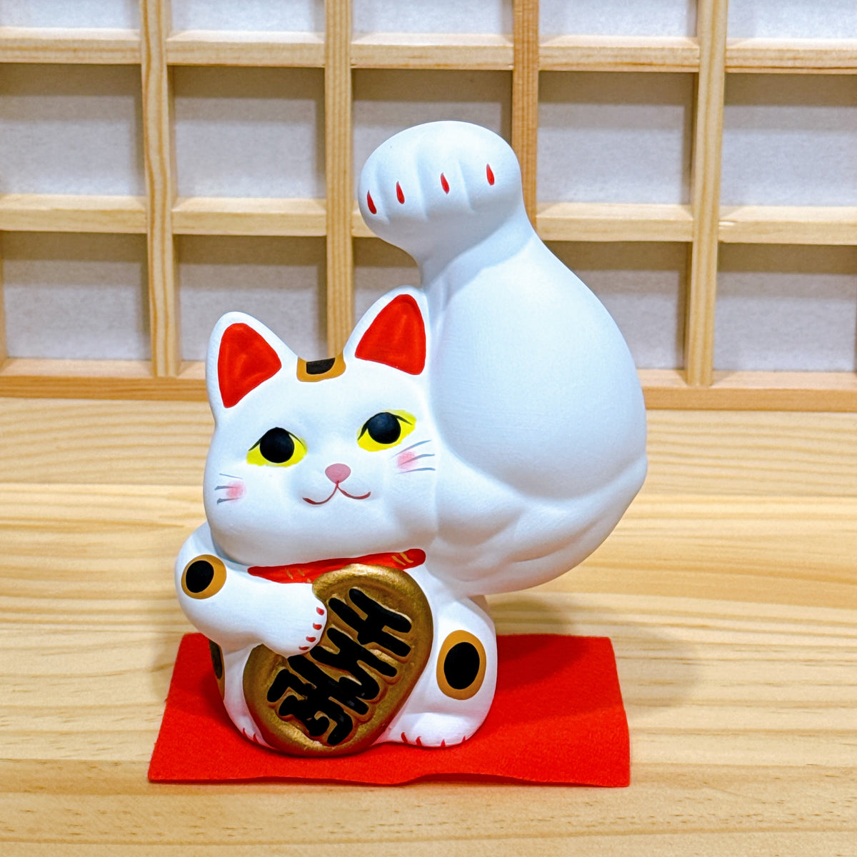 日本筋肉小判招財貓 白