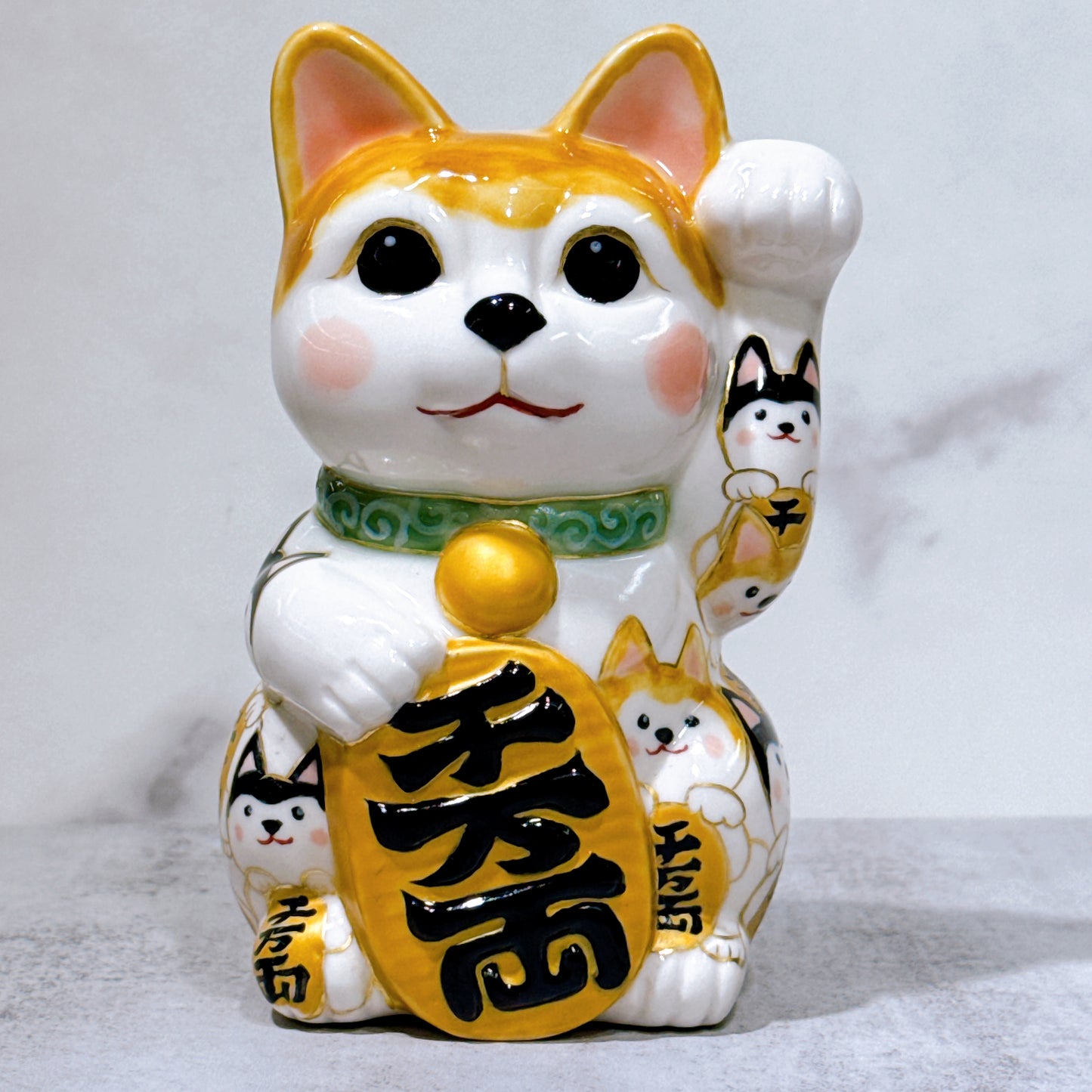 日本清水燒招財貓 仫繪 柴犬之樂