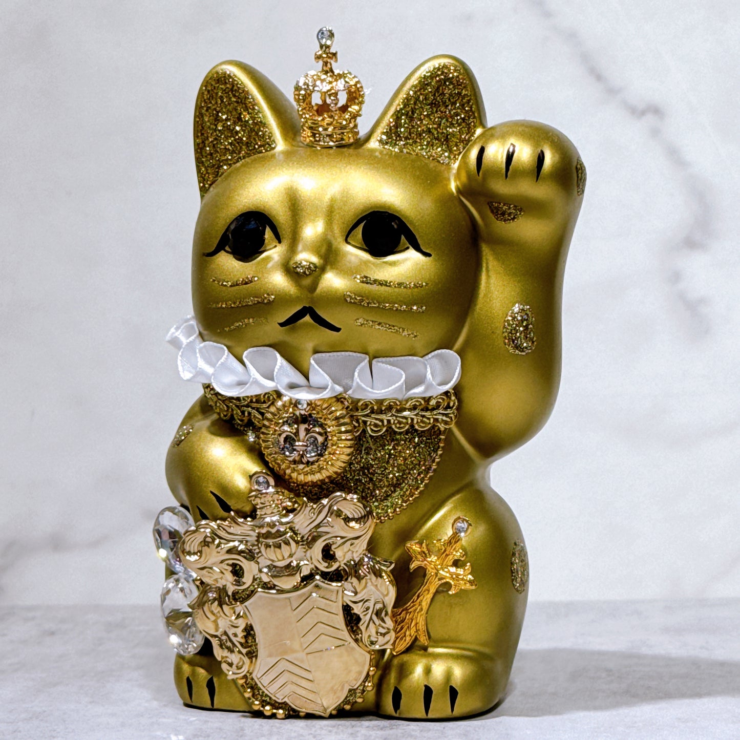 日本花見招財貓 金冠皇爵 5號 金