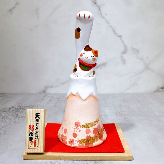 日本緣粉紅富士招財貓