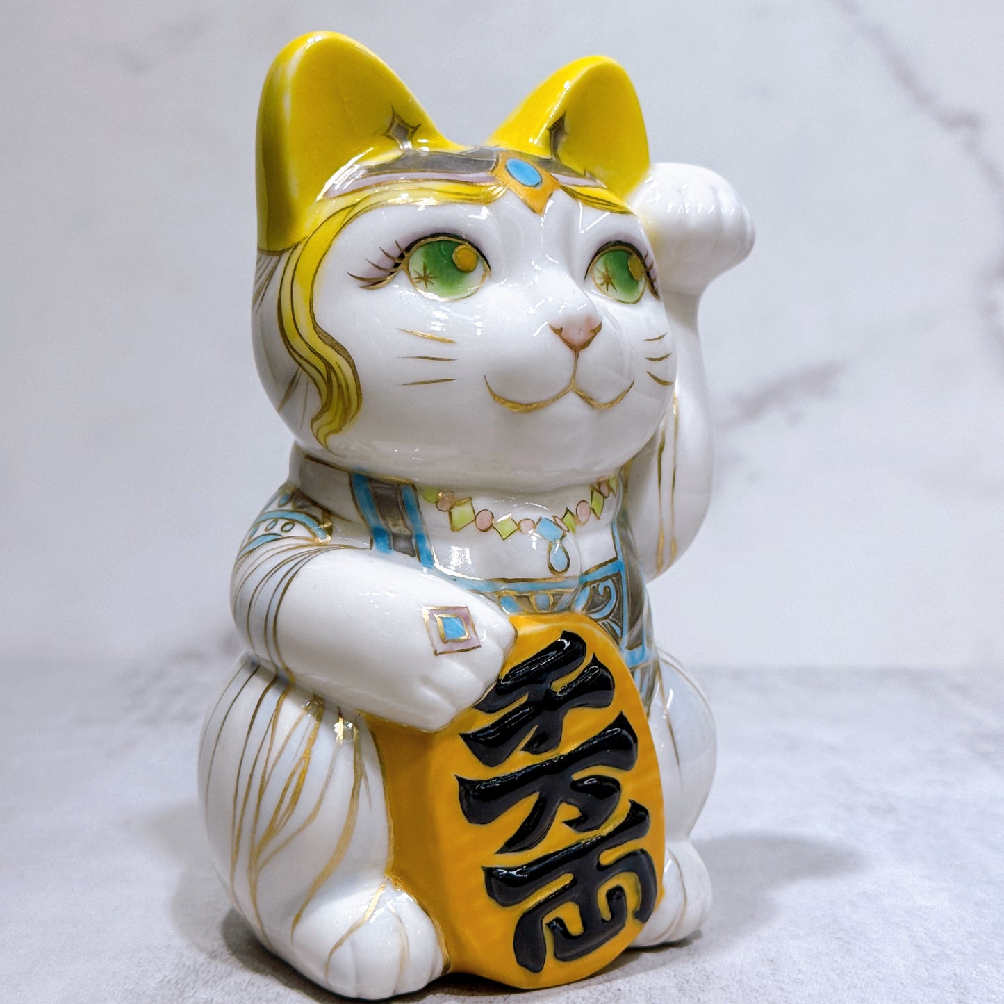 日本清水燒招財貓 仫繪 歐米之姬樣