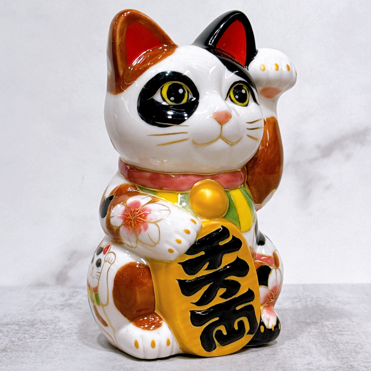日本清水燒招財貓 仫繪 三貓之樂
