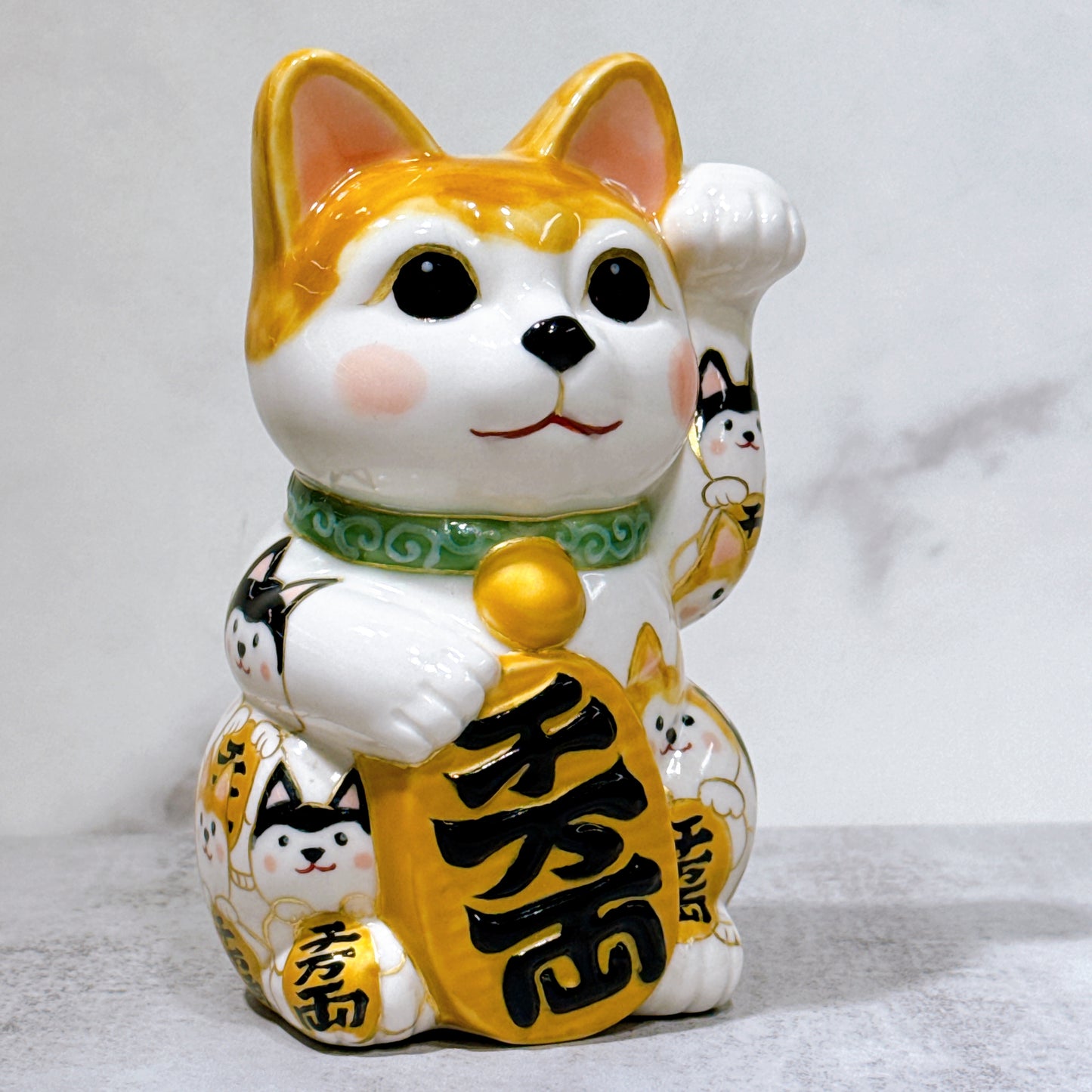 日本清水燒招財貓 仫繪 柴犬之樂
