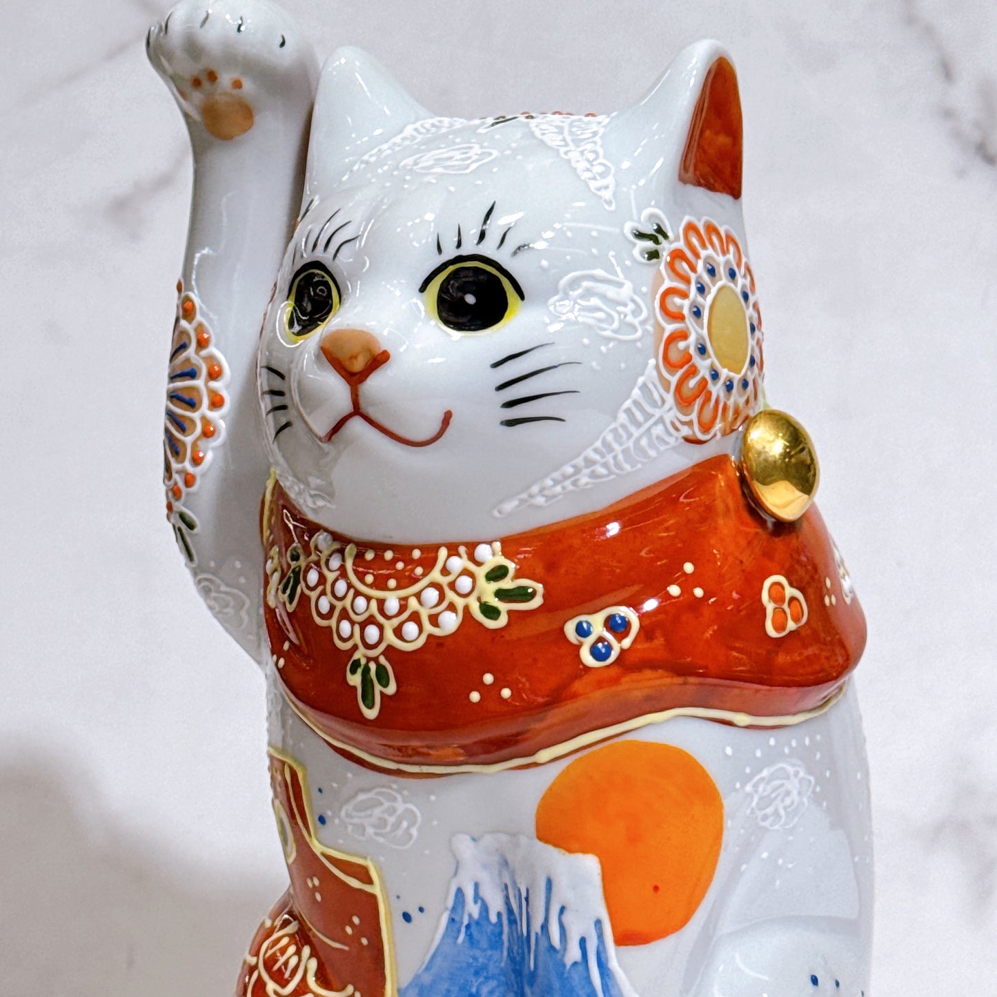 日本九谷烧招财猫 祝鲷 7号