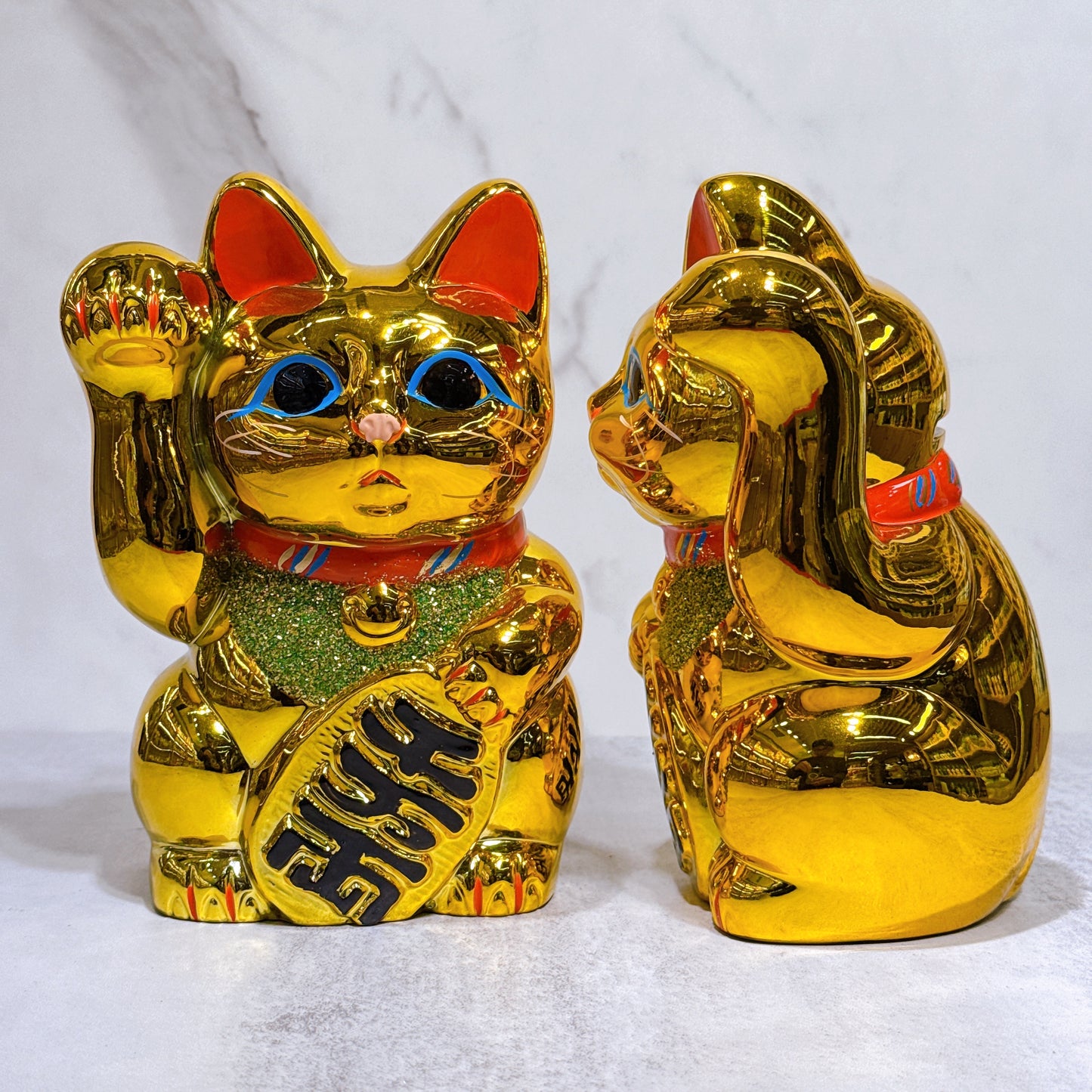 日本常滑小判招財貓 6號 金
