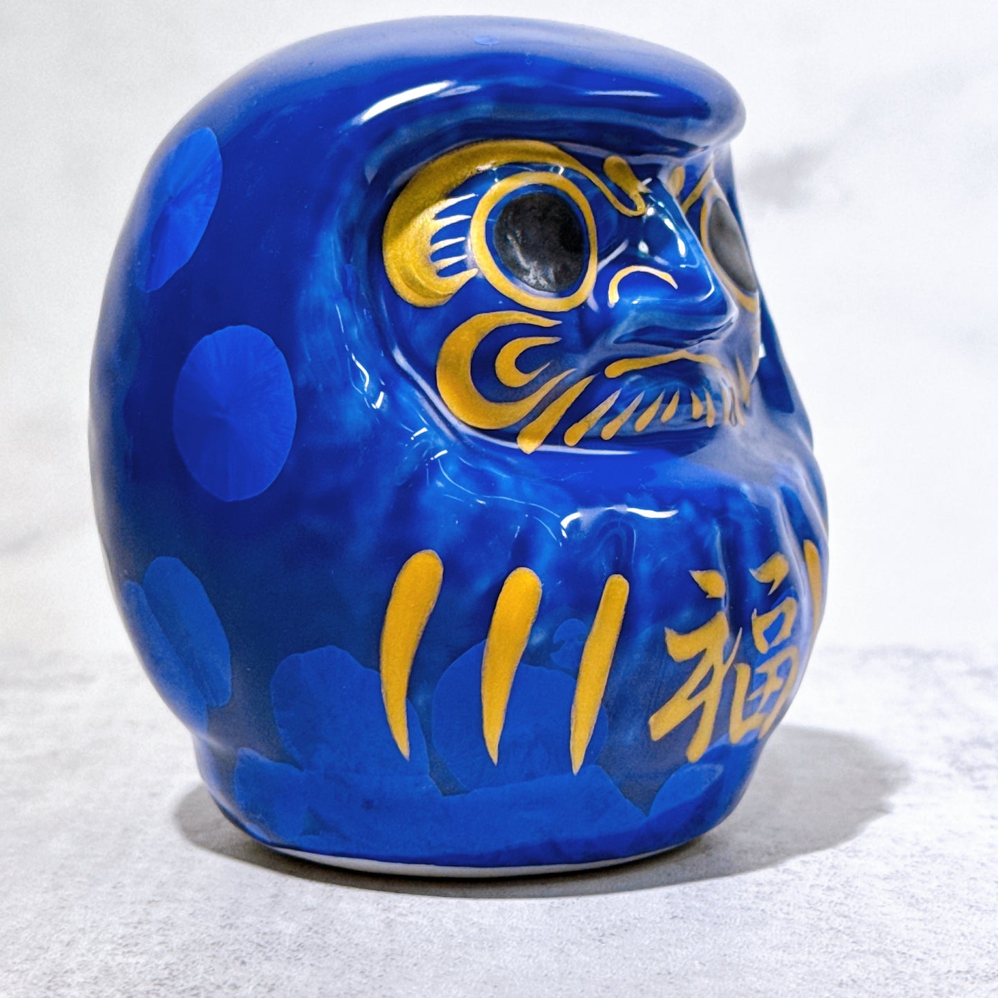 日本清水燒達摩 花結晶 琉璃 樣 小號