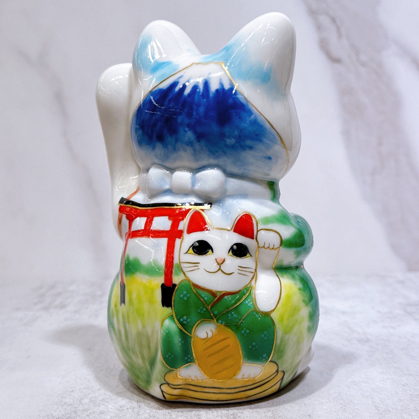 日本清水烧招财猫 仫绘 丰盛祈愿
