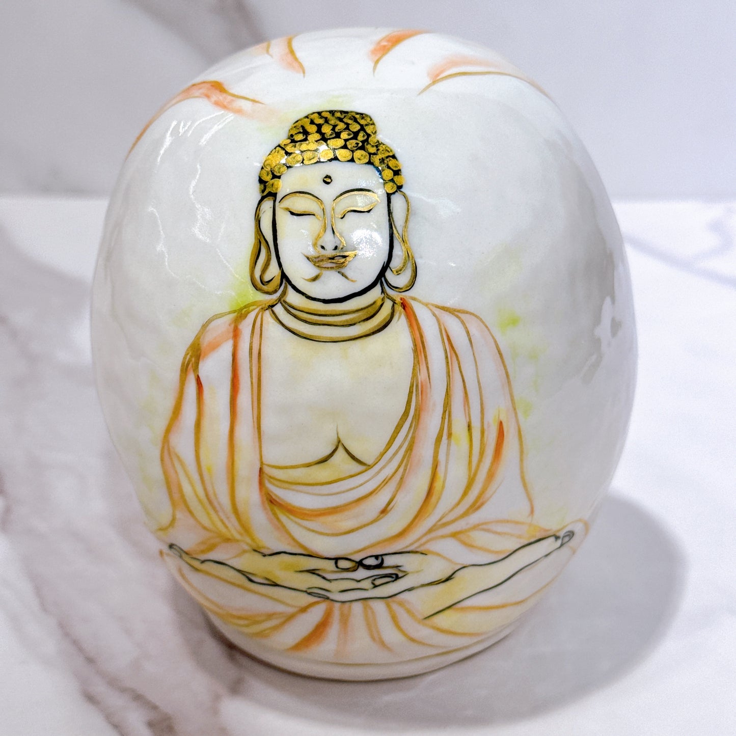 日本清水燒達摩 仫繪 佛陀 中號