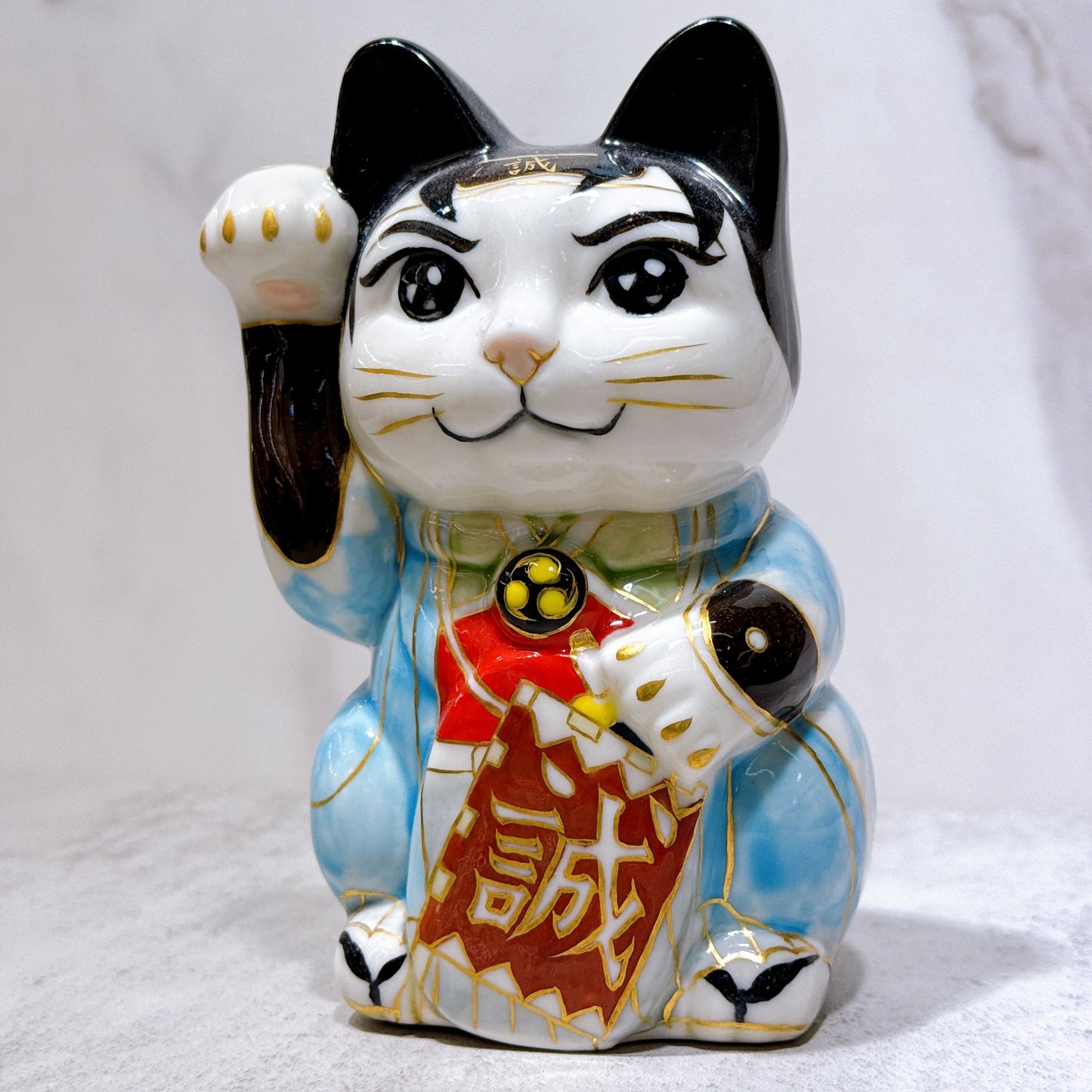 日本清水燒招財貓 色繪 誠