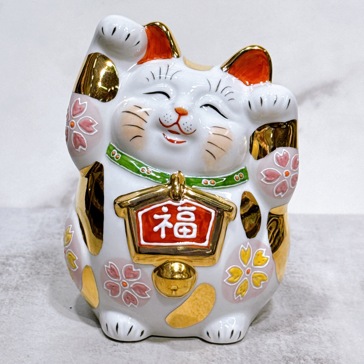 日本九谷燒招財貓 金盛 4.5號